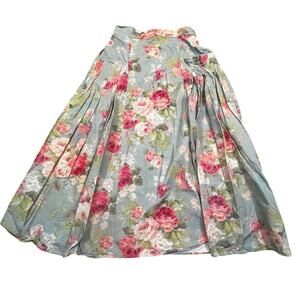 Floral Prairie Midi Skirt Cottagecore Romantic Pleated Women XS / Small
